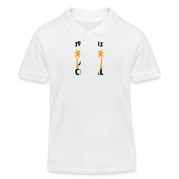Ich kann nicht, ich habe ein Pferd - Kinder Organic Poloshirt Mini Sprinter von Stanley/Stella - Weiß - Vorne