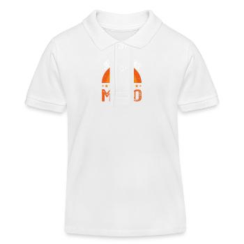 Ich kann nicht, ich habe ein Motorrad - Kinder Organic Poloshirt Mini Sprinter von Stanley/Stella - Weiß - Vorne