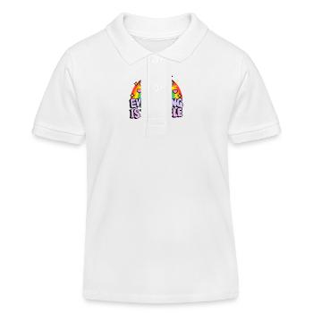 Tout est horrible sarcasme arc-en-ciel - Polo enfant bio Stanley/Stella - blanc - Devant