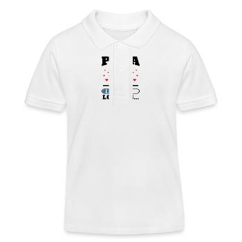 Papa 2025 Drôle Cadeau de Fête des Pères Femmes Enceintes - Polo enfant bio Stanley/Stella - blanc - Devant