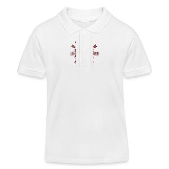 Benton MI | Michigan Reise & Souvinier Geschenk - Kinder Organic Poloshirt Mini Sprinter von Stanley/Stella - Weiß - Vorne