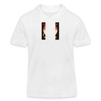 Sonnenuntergang Musiker Papyrusrolle Japanische - Kinder Organic Poloshirt Mini Sprinter von Stanley/Stella - Weiß - Vorne