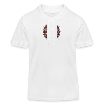 Art baroque Vintage chaton amant Mandala - Polo enfant bio Stanley/Stella - blanc - Devant