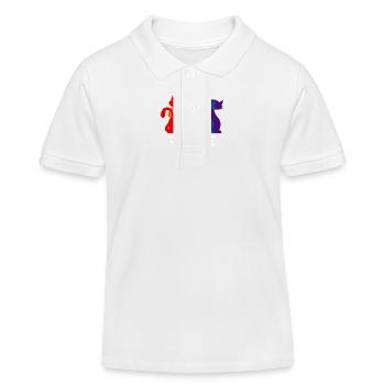 Purride Regenbogen Kätzchen Bunte Lgbt Silhouette - Kinder Organic Poloshirt Mini Sprinter von Stanley/Stella - Weiß - Vorne