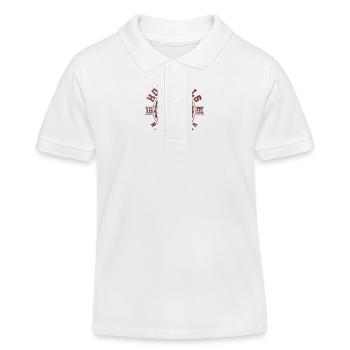 Hope Mills NC | North Carolina Travel Gift - Kids Organic Polo Shirt by Stanley/Stella - white - Front