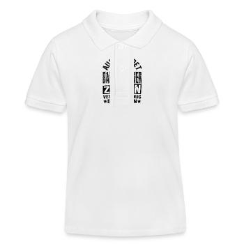 Excavator Operator Excavator Construction Equipment Operator Shovel Excavator - Kids Organic Polo Shirt by Stanley/Stella - white - Front