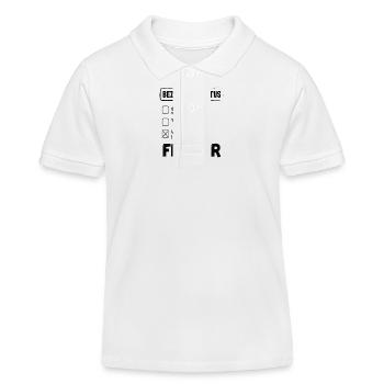 Friseur Beziehungsstatus - Kinder Organic Poloshirt Mini Sprinter von Stanley/Stella - Weiß - Vorne