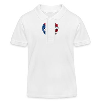 Fleurs de Porto Rico Coeur - Polo enfant bio Stanley/Stella - blanc - Devant