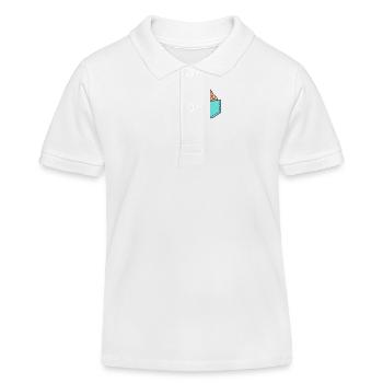 T-shirt de poche pangolin drôle faux fourmilier de poche - Polo enfant bio Stanley/Stella - blanc - Devant
