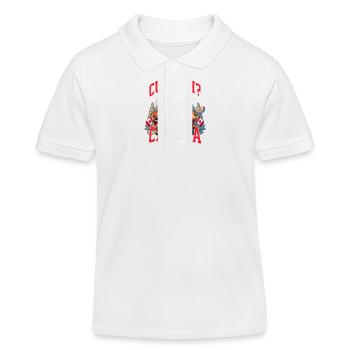 Süße Eh Happy Canada Tag Flagge - Kinder Organic Poloshirt Mini Sprinter von Stanley/Stella - Weiß - Vorne