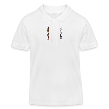Null Flusen, alles zäh - Dobermann Hund - Kinder Organic Poloshirt Mini Sprinter von Stanley/Stella - Weiß - Vorne