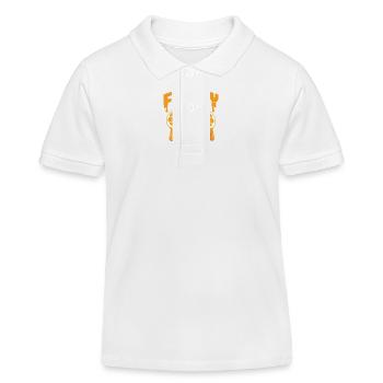 Fruchtig Orangen für einen Orangen Liebhaber - Kinder Organic Poloshirt Mini Sprinter von Stanley/Stella - Weiß - Vorne