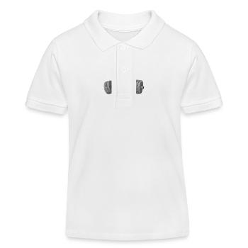 Schwein Gewichtheben Fitness-Studio - Kinder Organic Poloshirt Mini Sprinter von Stanley/Stella - Weiß - Vorne