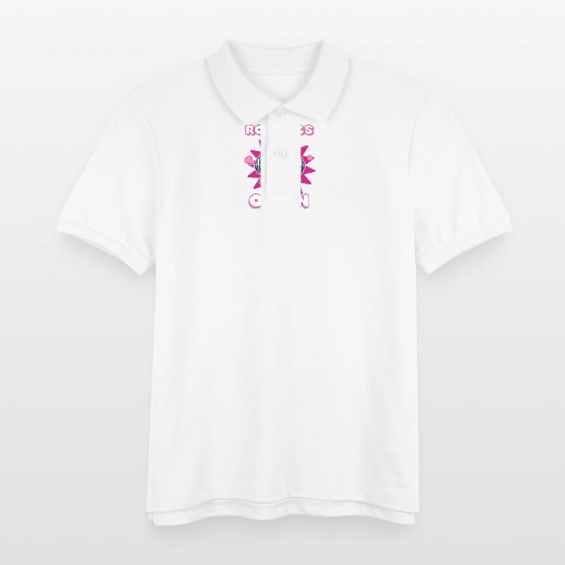 Robotics Queen Engineer Engineering Funny Robot Kids Organic Polo Shirt by Stanley/Stella
