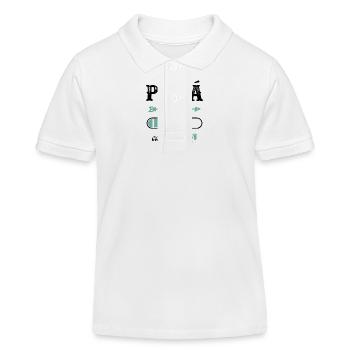 Papa 2025 Chargement Cadeau Futur Père - Polo enfant bio Stanley/Stella - blanc - Devant