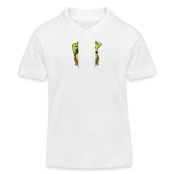 Fruchtig Orangen für einen Kiwi Liebhaber - Kinder Organic Poloshirt Mini Sprinter von Stanley/Stella - Weiß - Vorne
