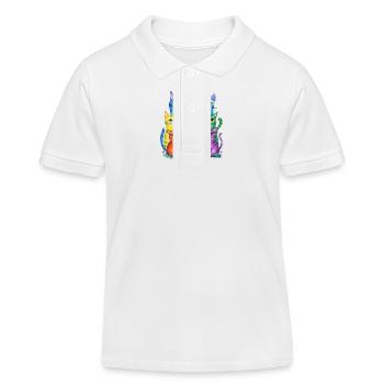 Kuschelige Katzen - Kids Organic Polo Shirt by Stanley/Stella - white - Front