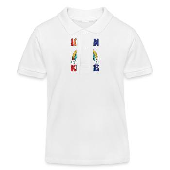 Erste Klasse Schulkind Schulbeginn Einschulung - Kinder Organic Poloshirt Mini Sprinter von Stanley/Stella - Weiß - Vorne