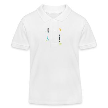 MILAN - Schöner Jungen Name mit Dinosaurier - Kinder Organic Poloshirt Mini Sprinter von Stanley/Stella - Weiß - Vorne