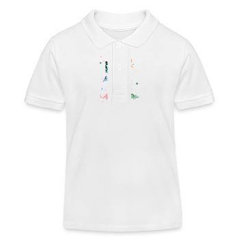 MILAN - Schöner Jungen Name mit Dinosaurier - Kinder Organic Poloshirt Mini Sprinter von Stanley/Stella - Weiß - Vorne