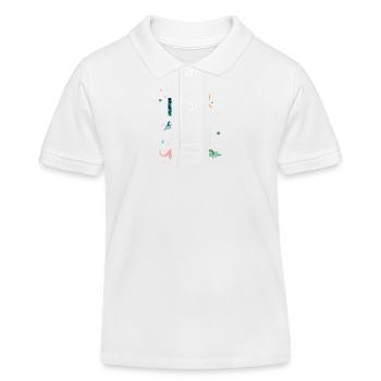 MILAN - Schöner Jungen Name mit Dinosaurier - Kinder Organic Poloshirt Mini Sprinter von Stanley/Stella - Weiß - Vorne