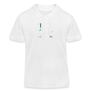 MILAN - Schöner Jungen Name mit Dinosaurier - Kinder Organic Poloshirt Mini Sprinter von Stanley/Stella - Weiß - Vorne