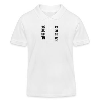 Mein 70er Jahre Kostüm In Der Wäsche Motto Party - Kinder Organic Poloshirt Mini Sprinter von Stanley/Stella - Weiß - Vorne