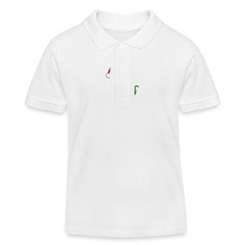 Echse Weihnachten - Kinder Organic Poloshirt Mini Sprinter von Stanley/Stella - Weiß - Vorne