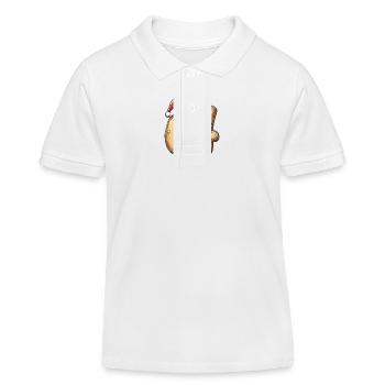 64 Zahl Weihnachten Keks - Kinder Organic Poloshirt Mini Sprinter von Stanley/Stella - Weiß - Vorne