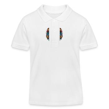 Lion Portrait - Polo enfant bio Stanley/Stella - blanc - Devant