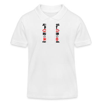 Je ne suis pas parfait je suis supporter de Monaco - Polo enfant bio Stanley/Stella - blanc - Devant