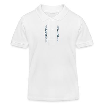 Lead with Strength Powerful Wolf Leadership Quote - Kinder Organic Poloshirt Mini Sprinter von Stanley/Stella - Weiß - Vorne