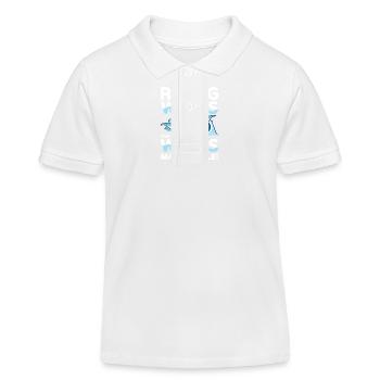 Riding Waves and Making Waves Manta Style für - Kinder Organic Poloshirt Mini Sprinter von Stanley/Stella - Weiß - Vorne