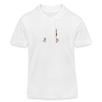 Cool Rockabilly Frau im Syle der 50er - Kinder Organic Poloshirt Mini Sprinter von Stanley/Stella - Weiß - Vorne