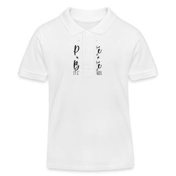 Nicht perfekt, aber ich bin ein Bowler-Pétanque-Geschenk - Kinder Organic Poloshirt Mini Sprinter von Stanley/Stella - Weiß - Vorne