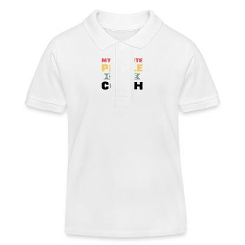 Meine Lieblingsleute nennen mich Coach - Kinder Organic Poloshirt Mini Sprinter von Stanley/Stella - Weiß - Vorne