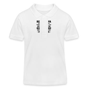 Step-dad not given life but made better - Kids Organic Polo Shirt by Stanley/Stella - white - Front