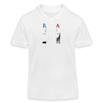 Rom 2025 Jubiläum Pilger der Hoffnung, Klassiker - Kinder Organic Poloshirt Mini Sprinter von Stanley/Stella - Weiß - Vorne