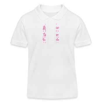 Une Super Lutteuse - Cadeau lutteuse - Polo enfant bio Stanley/Stella - blanc - Devant