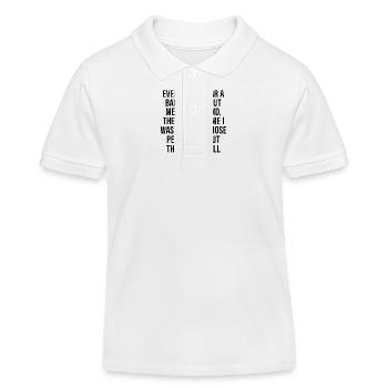 Auch wenn du eine schlechte Geschichte über mich hörst, verstehe - Kinder Organic Poloshirt Mini Sprinter von Stanley/Stella - Weiß - Vorne