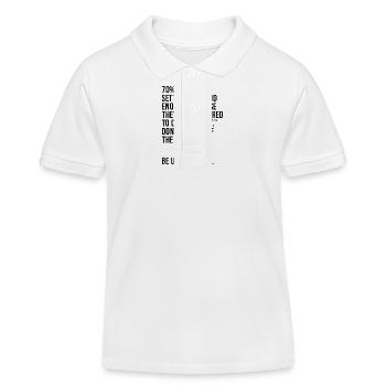 70 der Menschen geben sich mit gut genug zufrieden, weil - Kinder Organic Poloshirt Mini Sprinter von Stanley/Stella - Weiß - Vorne