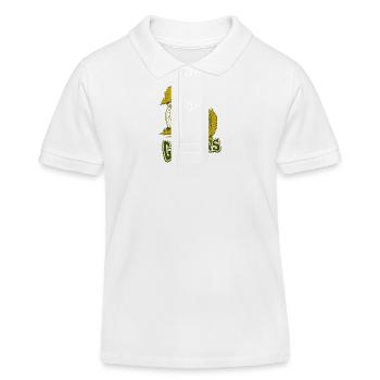 Gorilla - Kinder Organic Poloshirt Mini Sprinter von Stanley/Stella - Weiß - Vorne