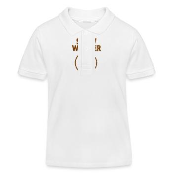 Ski Snowboard Montagne Vacances Neige Freestyle - Polo enfant bio Stanley/Stella - blanc - Devant