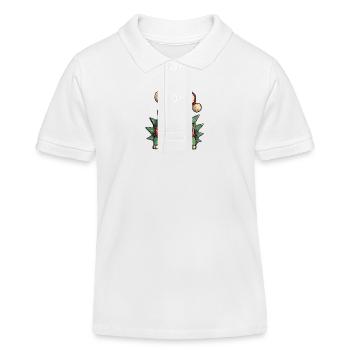 Dinosaurier stegosaurus Weihnachten - Kinder Organic Poloshirt Mini Sprinter von Stanley/Stella - Weiß - Vorne