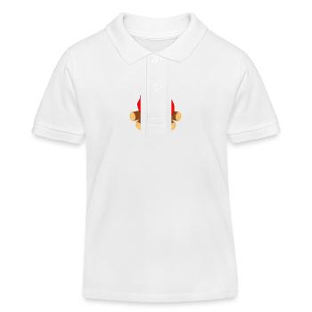 Feuer - Kinder Organic Poloshirt Mini Sprinter von Stanley/Stella - Weiß - Vorne