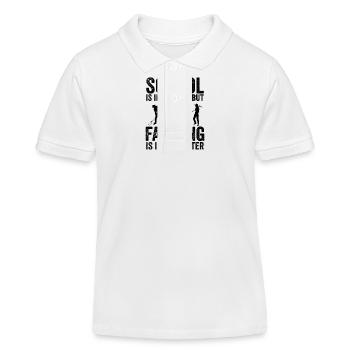 Die Schule ist wichtig, aber die Landwirtschaft ist noch wichtiger - Kinder Organic Poloshirt Mini Sprinter von Stanley/Stella - Weiß - Vorne