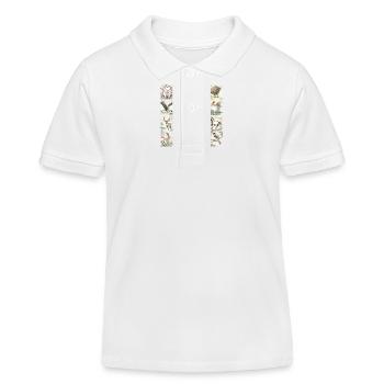 Liebe uns Collage - Kinder Organic Poloshirt Mini Sprinter von Stanley/Stella - Weiß - Vorne