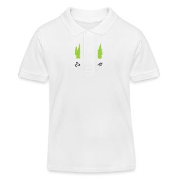 "Einsamer Wolf: Mystische Einzelgängigkeit" - Kinder Organic Poloshirt Mini Sprinter von Stanley/Stella - Weiß - Vorne