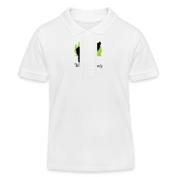 "Wolf im Schafspelz: Täuschend charmant" - Kinder Organic Poloshirt Mini Sprinter von Stanley/Stella - Weiß - Vorne
