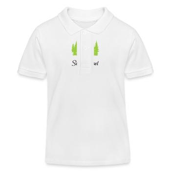 "Sturer Esel: Eigenwillige Beharrlichkeit" - Kinder Organic Poloshirt Mini Sprinter von Stanley/Stella - Weiß - Vorne